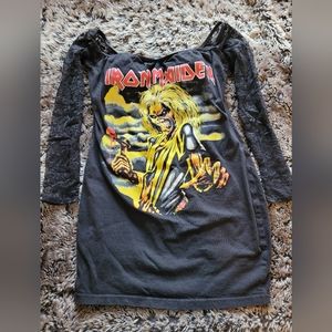 Vera's Eye Candy Iron Maiden lace sleeve dress